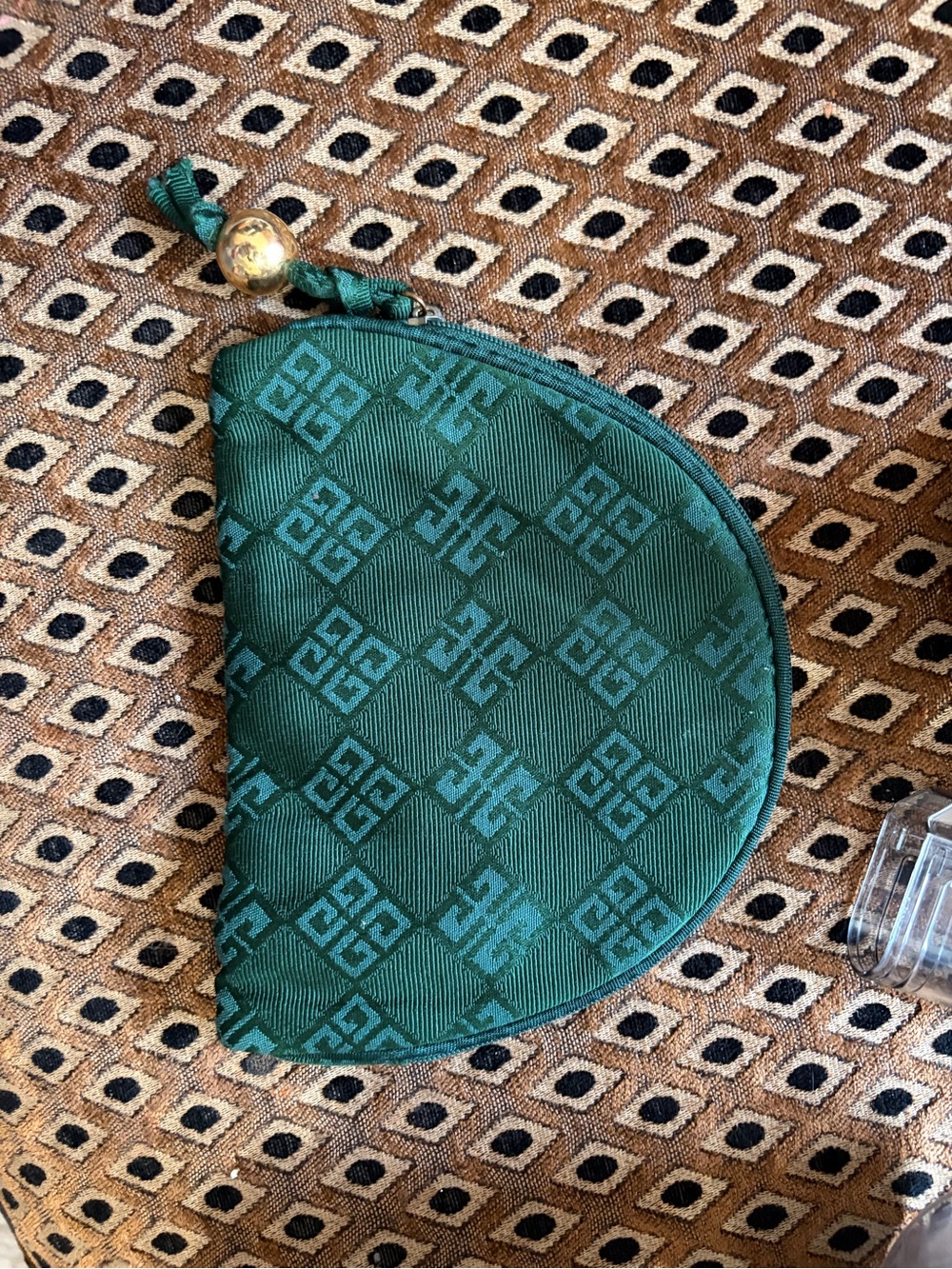 Givenchy Green Monogram Half-Moon Pouch